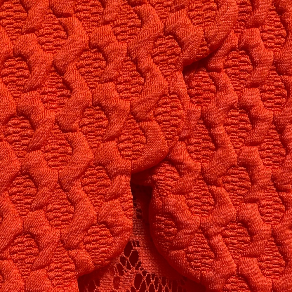 [[Anthropologie]] Maeve Coral Scalloped Dress, Size Medium - Picture 7 of 13